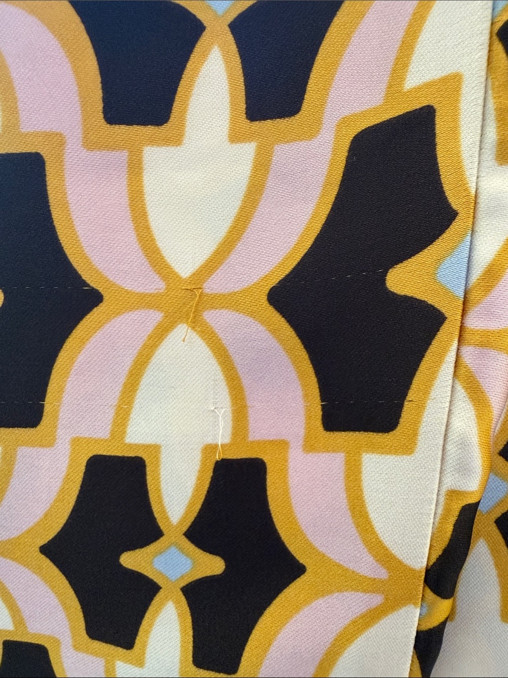 Bailey 44 Geometric Print Wide-Leg Pants in Black, Yellow, Pink & White S NWT - Picture 9 of 9
